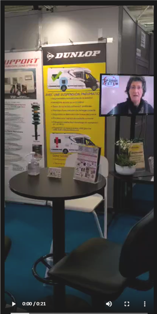 Vidéo de notre stand au SALON DES VEHICULES DE LOISIRS DU BOURGET OCTOBRE 2025 PRESENTATION COMPRESSEUR BLUETOOTH DUNLOP APPLICATION SMARTPHONE I-PHONE